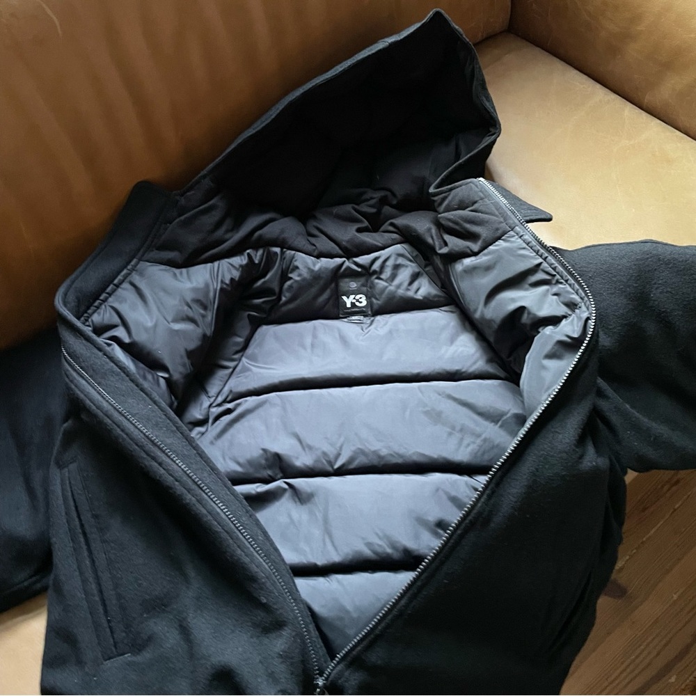 Y3 Yohji Yamamoto adidas wool cashmere black ultimate puffer down jacket winter - Picture 9 of 17